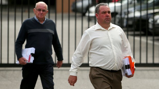 Trainers Anthony Mills and and his son Stuart  were among eight men who appeared at Dandenong Magistrates Court on Thursday on animal cruelty charges.