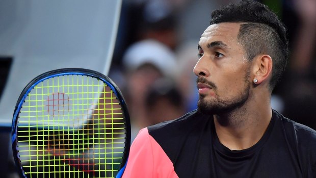 Nick Kyrgios says he can get better despite easily winning his first-round match.