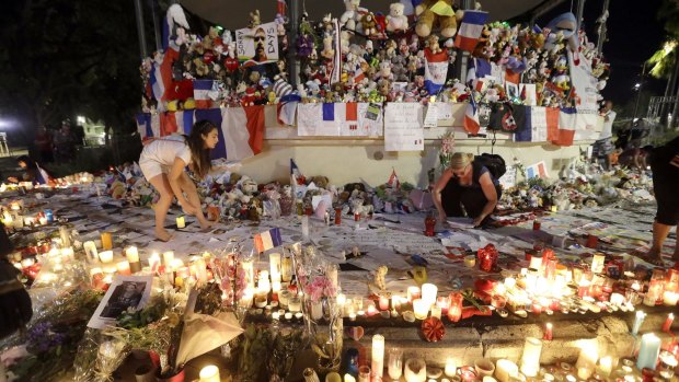 A makeshift memorial in Nice, after an attack there killed 86 people and injured 434.