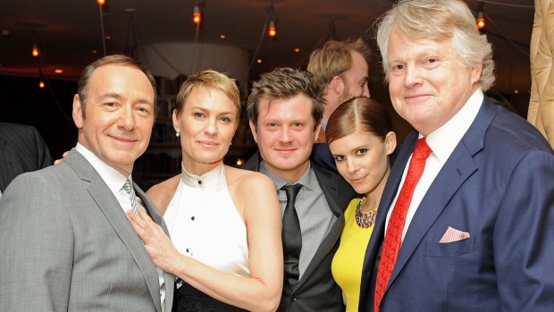 House of Card's (L to R) Kevin Spacey, Robin Wright, Beau Willimon, Kate Mara and Lord Michael Dobbs.