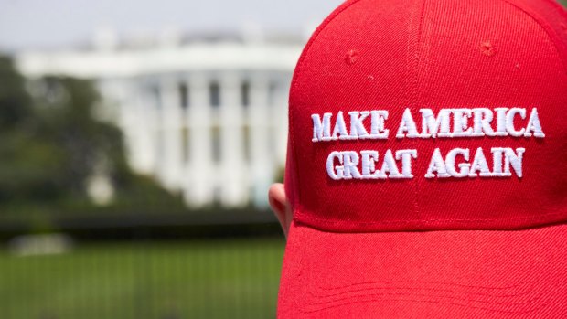 Make America Great Again caps are on sale at the White House.