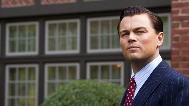 Leonardo DiCaprio plays Jordan Belfort in <i>The Wolf of Wall Street</i>.