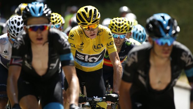 Doubts: Many have questioned the performances of yellow jersey holder Chris Froome.