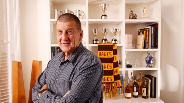  Jeff Kennett in his office after being announced as the Hawthorn President for a second time.