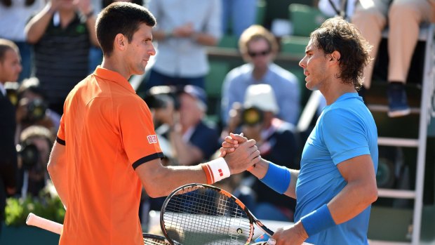 'He is still a champion,' Novak Djokovic said of Rafael Nadal after the game.