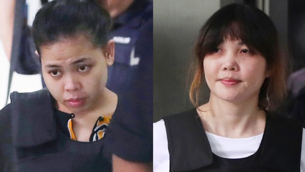 Siti Aisyah (left) and Doan Thi Huong (right) have pleaded not guilty, saying they believed they were taking part in a reality TV prank. 