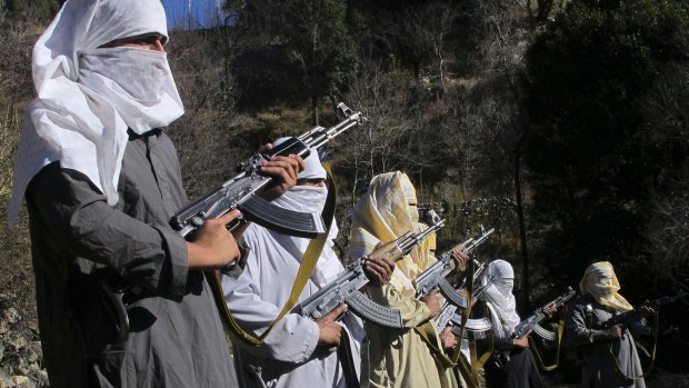 Pakistani Taliban militants in South Waziristan region along the Afghan border.