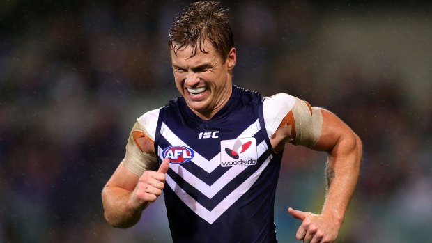 Colin Sylvia played only six AFL games in 2014 for Fremantle.