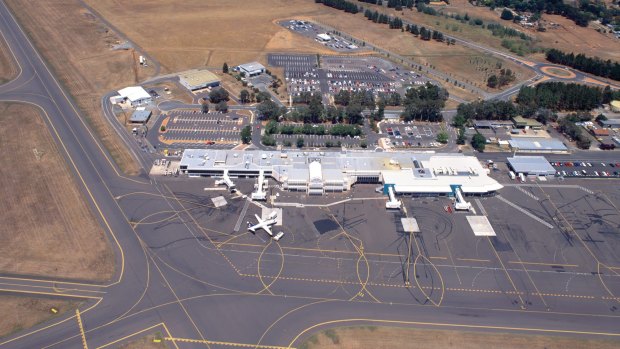 Canberra Airport from above in 1998.