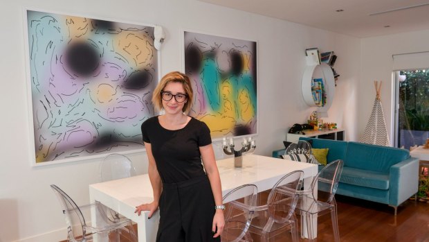 Curator, arts lawyer and Top Arts alumna Alana Kushnir at home, with some of her treasured art.