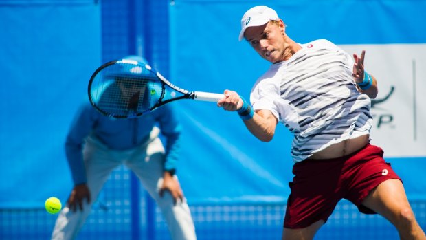 James Duckworth was too good for Marc Polmans in the men's Canberra International final on Sunday.