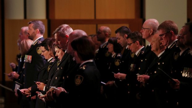 The swearing in ceremony of the inaugural Border Force Commissioner Roman Quaedvlieg.