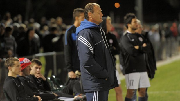 Tuggeranong United coach Miro Trninic (pictured) has left the club after his son and under-18 coach Alex Trninic fell out with the board. 