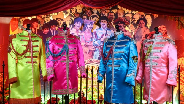 Sgt Pepper suits at The Beatles Story.