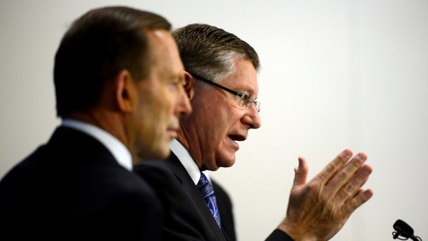 Prime Minister Tony Abbott and the Victorian Premier Denis Napthine.