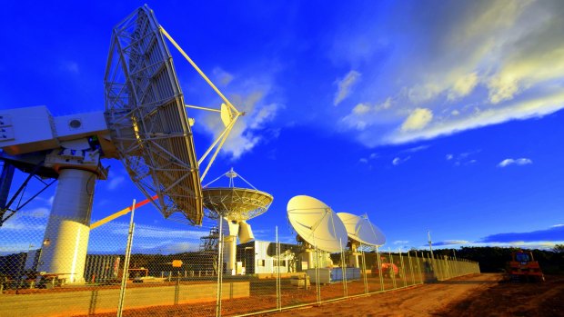 Two billion dollar project: Satellite dishes in Wolumla, NSW  one of 10 ground stations. 