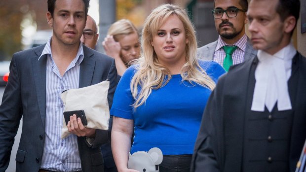 Actress Rebel Wilson leaving the Supreme Court on May 24, 2017 in Melbourne.