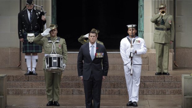The Last Post ceremony at the Australian War Memorial on Remembrance Day last year.