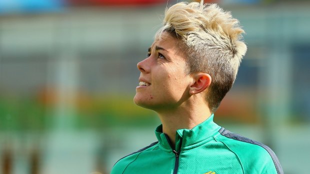 Michelle Heyman is eyeing a remarkable Matildas comeback this month following a serious ankle injury. 