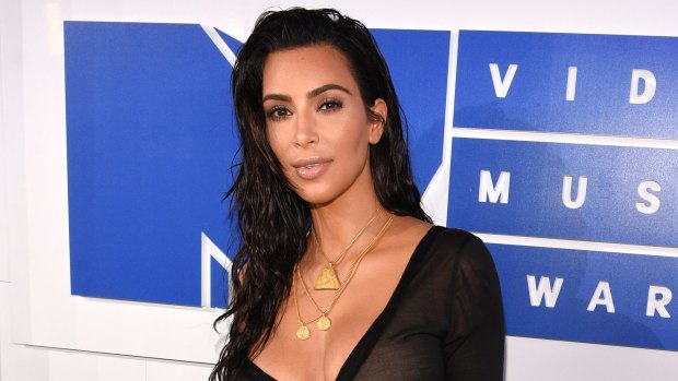 Kim Kardashian West arrives at the MTV Video Music Awards in New York. 