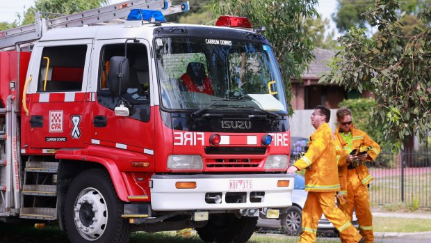 Firefighters in Carrum Downs.
