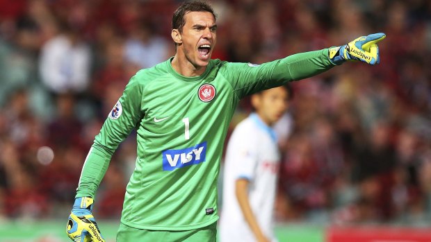 Not happy: Wanderers goalkeeper Ante Covic.
