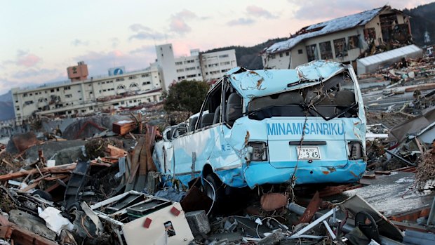 Natural disaster: An earthquake, followed by a tsunami, caused widespread devastation in Japan in March 2011. The development of a satellite to be used after a similar event is being considered by the Japanese government.