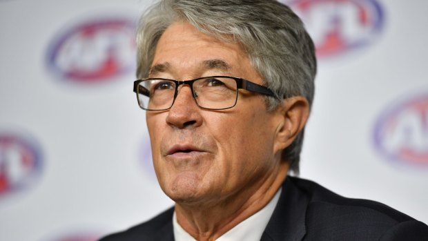 "Totally comfortable": Outgoing AFL chairman Mike Fitzpatrick.