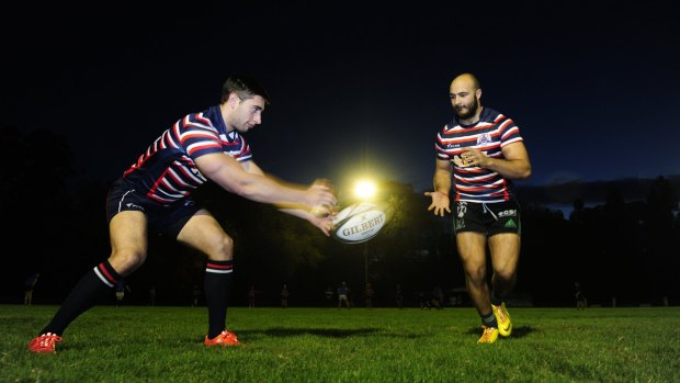 Easts' new international recruits Andrew Eldred of Wales and Alessio Mattoccia of Italy.