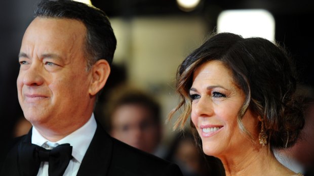Tom Hanks with his wife, cancer survivor Rita Wilson.