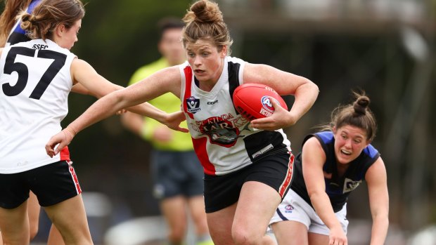 Brianna Davey: Was a Saint is now a Blue, but in the AFLW off-season she still plays VFLW for St Kilda Sharks. 