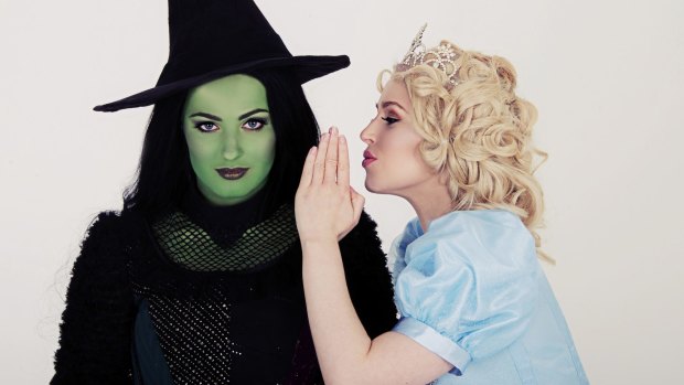 Loren Hunter, left, and Laura Murphy in <i>Wicked</i>. 
