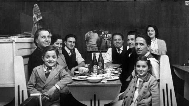 A 1952 gathering of family and friends in the Popular Cafe, Cootamundra, NSW.