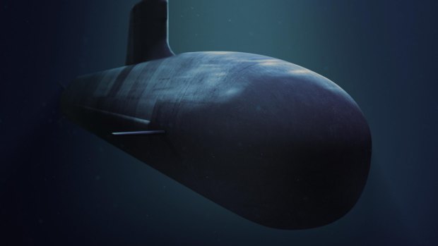 A depiction of yet-to-be-built Shortfin Barracuda, which will make up Australia's $60 billion future submarine fleet.