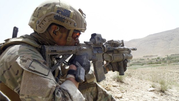 An Australian soldier pictured in the Uruzgan province in 2012.