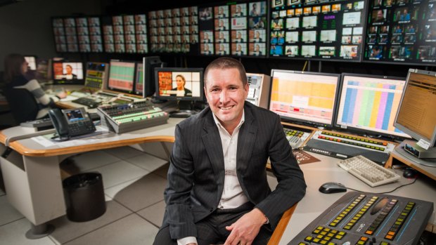 Southern Cross Austereo head of television operations Jeremy Flynn at its headquarters in Canberra.