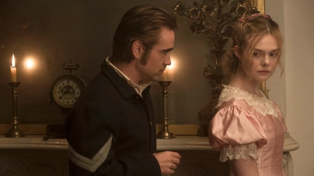Colin Farrell and Elle Fanning in a scene from 'The Beguiled'. 