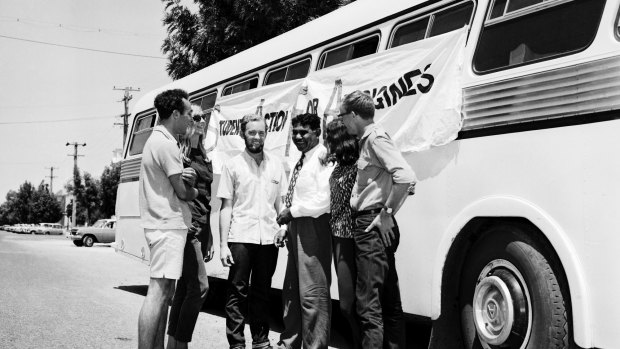 The Aboriginal Freedom Freedom Riders in Casino, New South Wales on 17 February 1965. 
