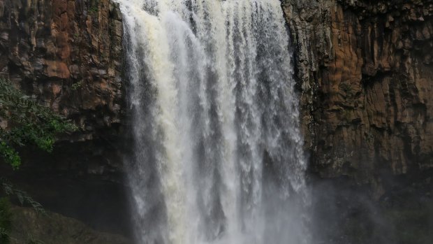 Trentham Falls near Daylesford flowing in full glory.