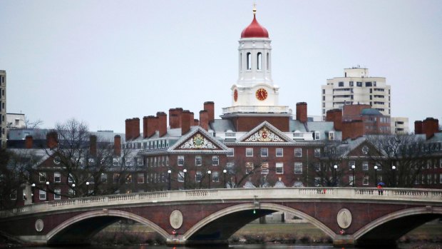 The Harvard College campus in Cambridge, Massachusetts.