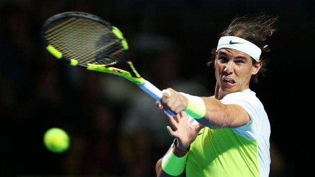 Drawcard: Sydney fans were treated to a rare Rafael Nadal sighting.