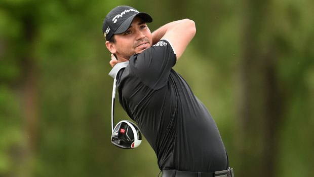 Catching up: Jason Day is just two shots off the pace at a rain savaged Zurich Classic.
