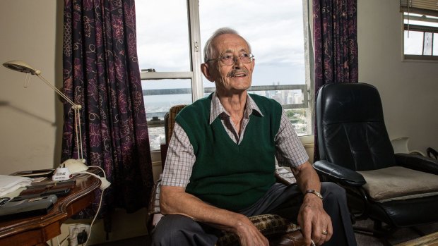 John Noriega, a Waterloo public housing resident in the Matavai tower, threw his letter in the bin and doesn't want to move.