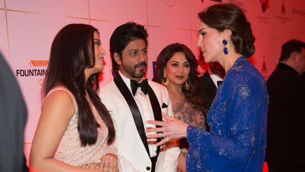 Catherine, Duchess of Cambridge, arrives for a Bollywood Inspired Charity Gala at the Taj Mahal Palace Hotel.