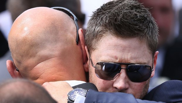 Tough time: Test captain Michael Clarke has relied on trusted friends to help him endure a harrowing period. 