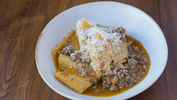 Pappardelle served at Park Street Pasta.