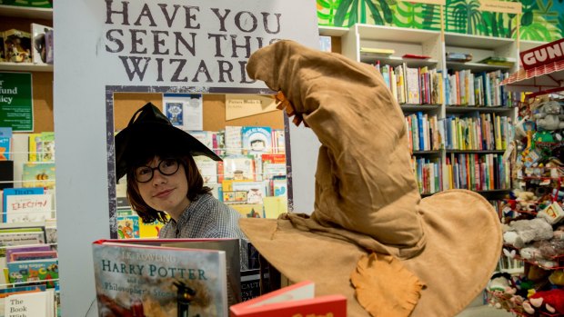 Harry Potter fan Ewen Cusworth ahead of the 20th anniversary of the Harry Potter franchise at Readings Kids in Carlton.