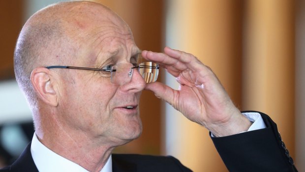 Senator Leyonhjelm at Parliament House on Wednesday.