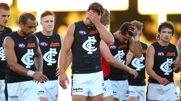 No love: Carlton failed to obtain a single vote in the AFL captains finals predictions. 