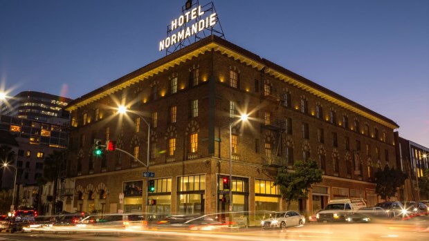 Hotel Normandie is one block back from Wiltshire Boulevard in the Koreatown neighbourhood.